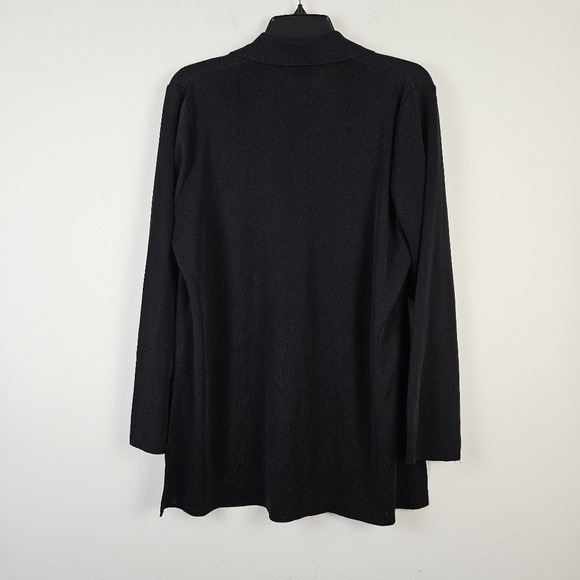Exclusively Misook Black Embellished Cardigan Size Large - Picture 6 of 6